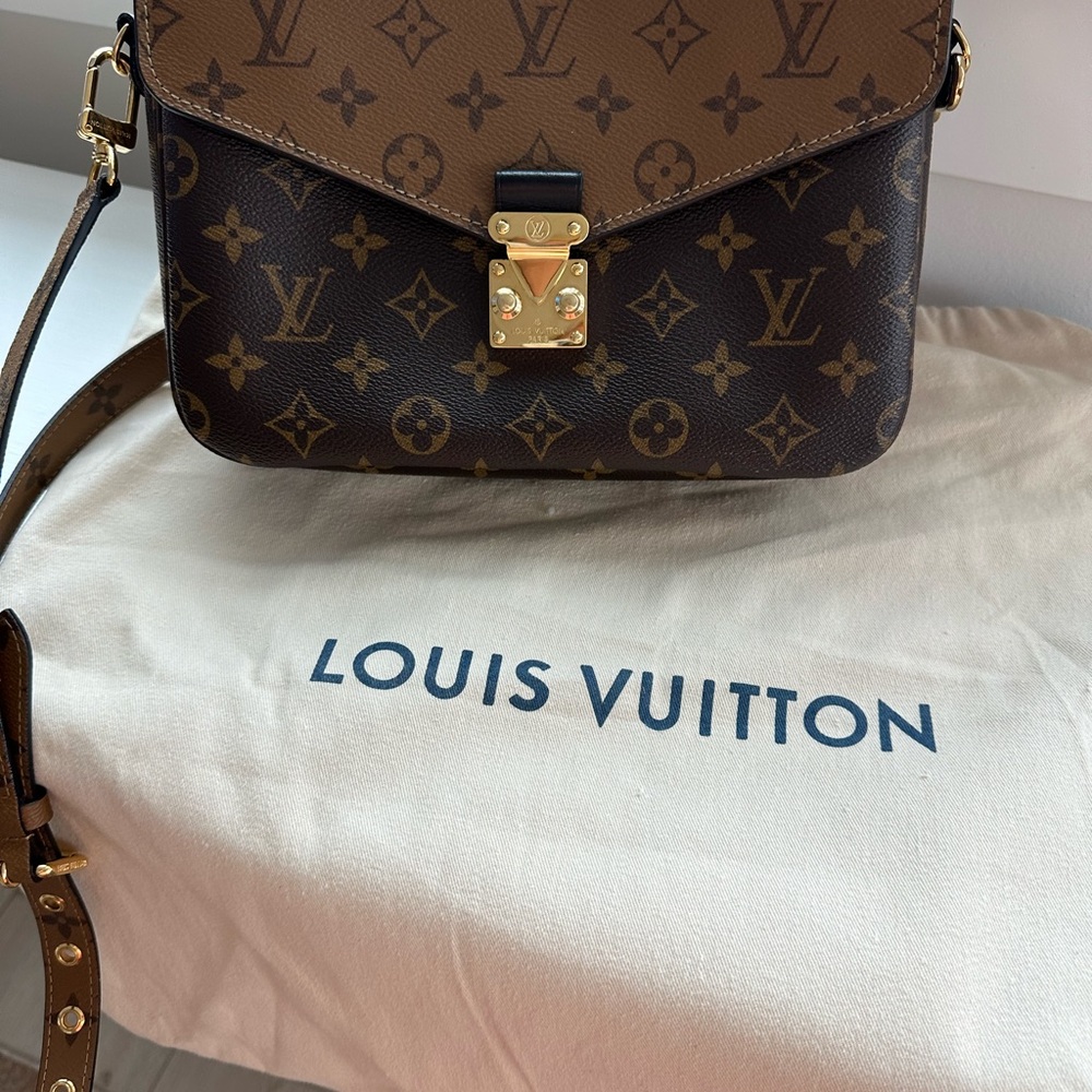 Louis Vuitton Brown and Gold Monogram Crossbody Bag
